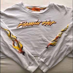 forever 21 // flaming hot cheetos crop top